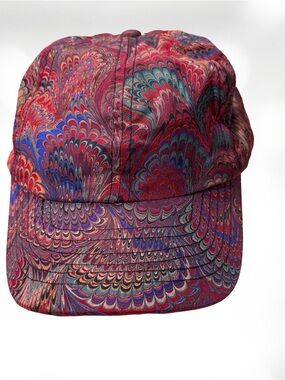 Designer Gail Mackenzie Hand Marbled Silk Hat OS Baseball Classic Cap Adjustable